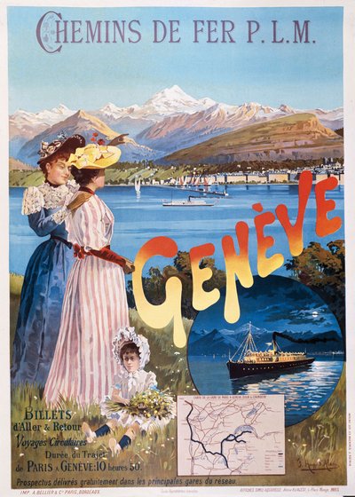Poster of the PLM Railway Company, France by Frédéric Alexianu